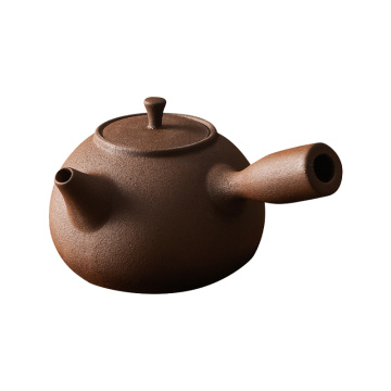 Ancient model ceramic pot kitchen item cooking kettle tea pot set side anti-scalding long handle pots